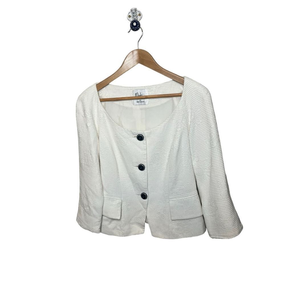 Mackie by Bob Mackie White Lined Jacket